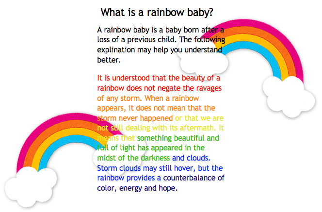 Life After Pregnancy Loss : Rainbows