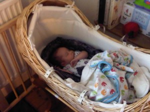 Baba Sling in a crib