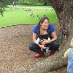 Playing with all three children - a miracle!