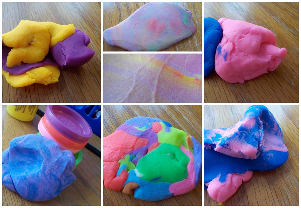colour mixing play doh