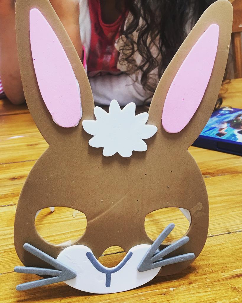 Bea's bunny mask