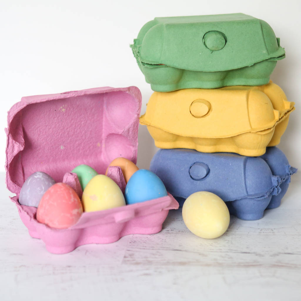 easter chalk eggs