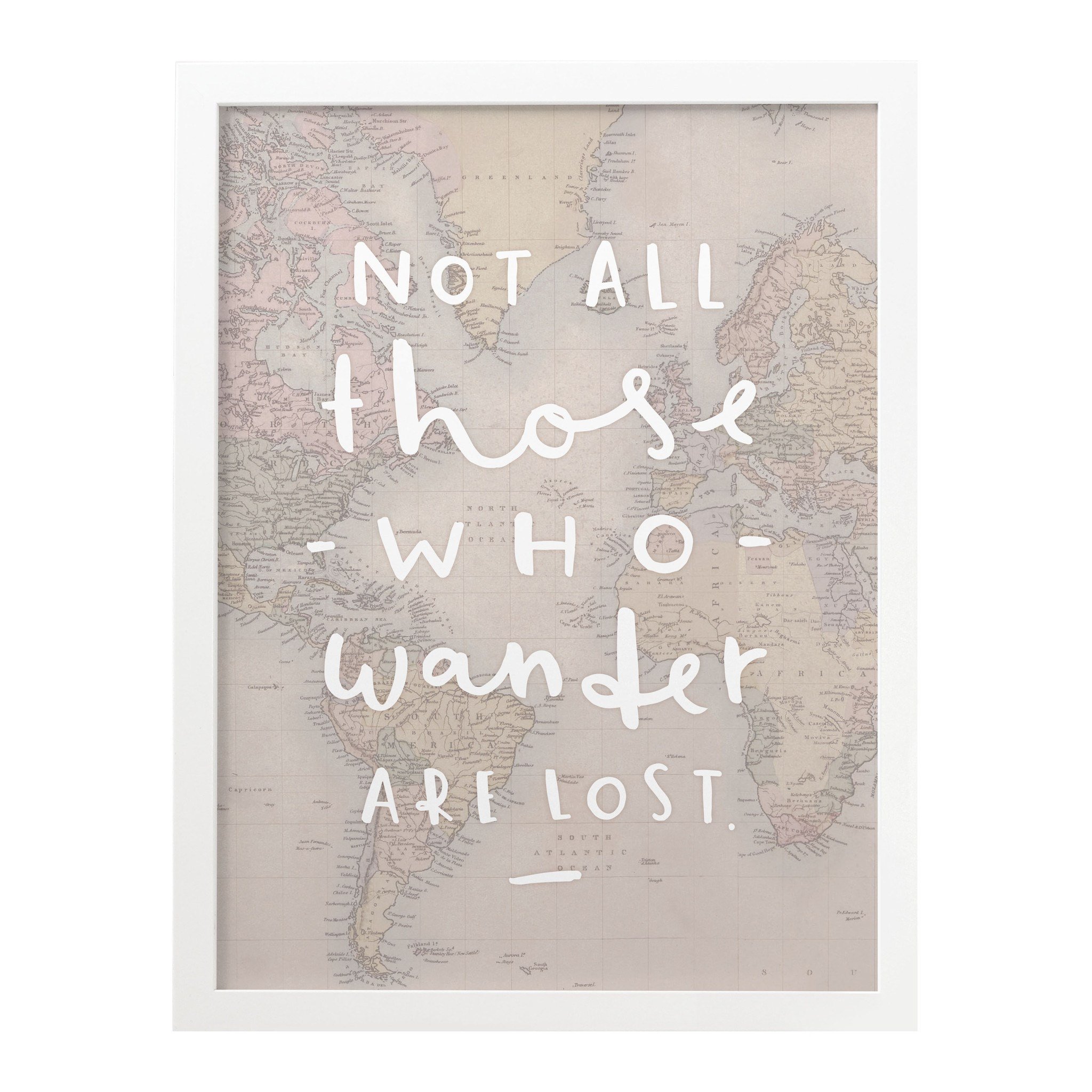 not-all-those-who-wonder-quote-world-map-typography-print