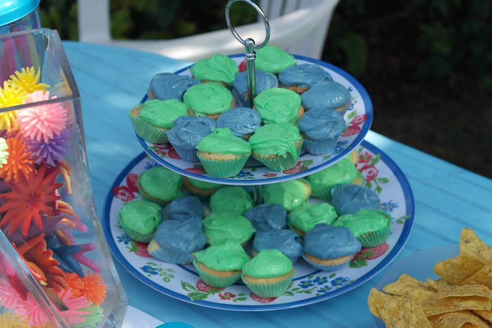 Ocean coloured cakes 