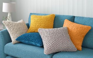 knit cushions